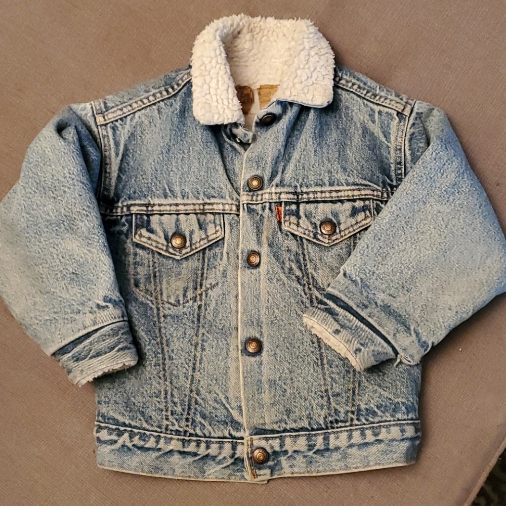🔥Vintage 70's Levi's Toddler Sherpa Jean Jckt.🔥
